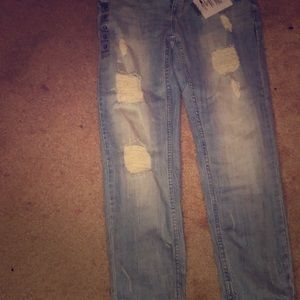 Papaya ripped boyfriend jeans size 9 mid rise